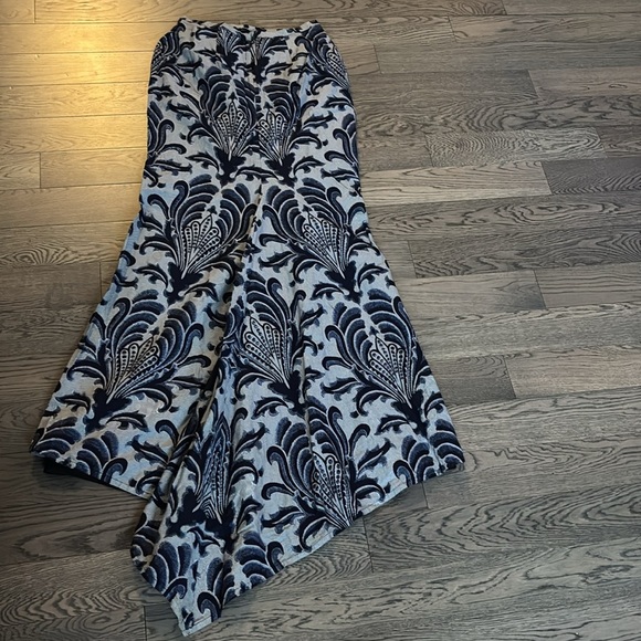 Vintage Luxury jacquard floral pattern Ankara print Fish tail maxi skirt Sz S - Picture 5 of 17